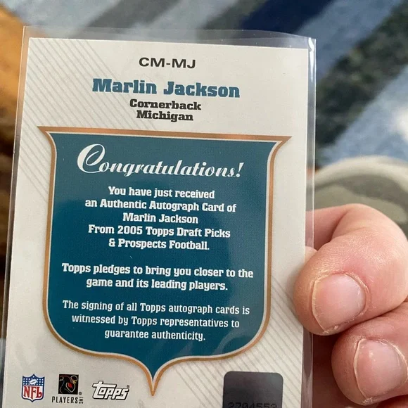 Topps Draft Picks Autographed Michigan Football Card. - Picture 5 of 6